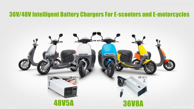 Smart 8 amperios cargador de batería de 36 voltios inteligente para la vespa y las motocicletas eléctricas